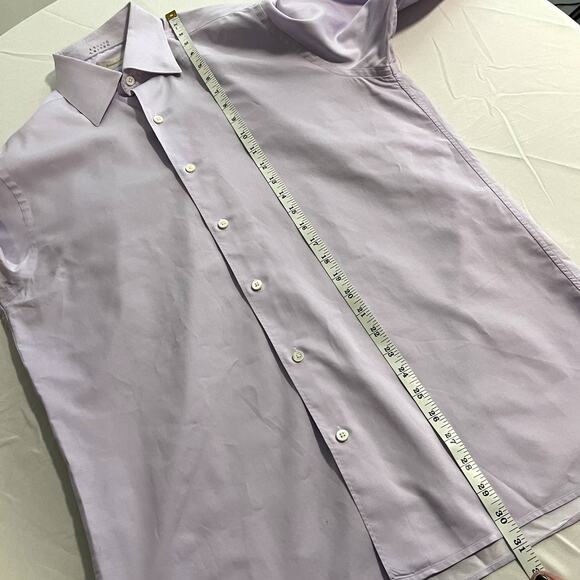 Ermenegildo Zegna Size M Dress Shirt Button Down Light Purple White Cuff Career - Picture 9 of 16